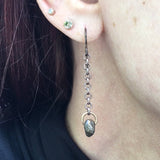 Pebble Dangle Chain Earrings