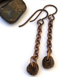 Pebble Dangle Chain Earrings