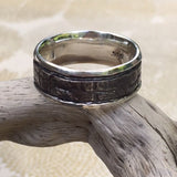 Stoned Band, Silver Ring, Beach Rock Ring